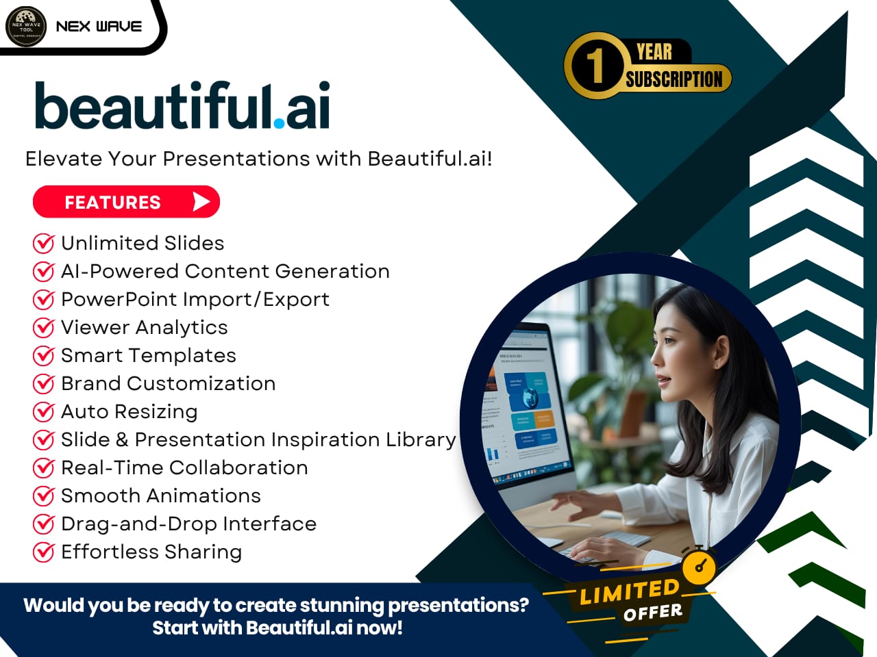 BEAUTIFUL AI - 1 Year Subscription
