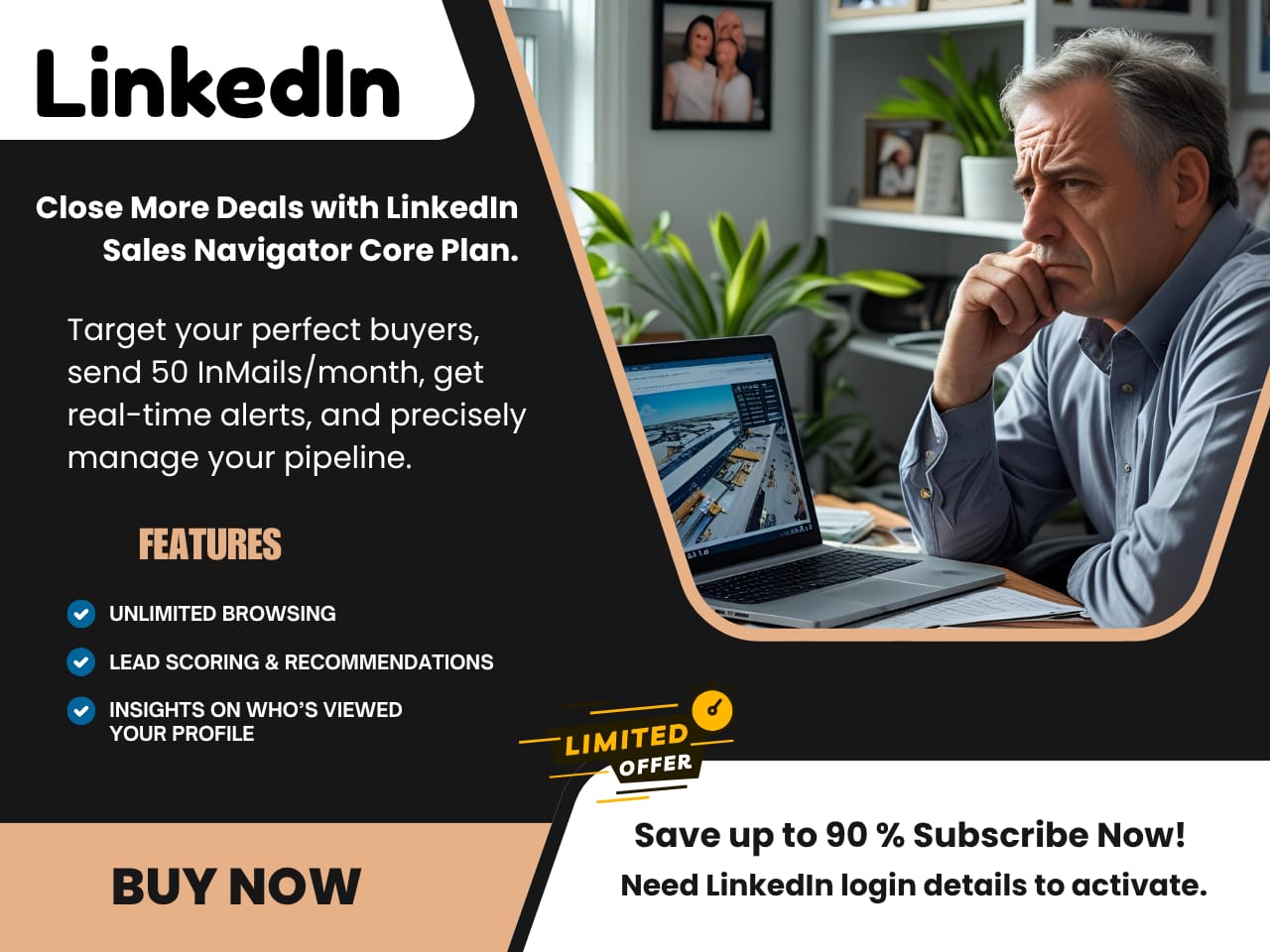 LinkedIn Recruiter Lite, Sales Navigator Core & Advanced