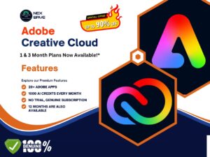 Adobe Creative Cloud – 1 & 3 Month Plans Now Available!