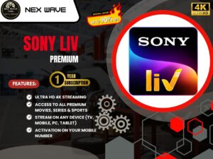 SonyLIV Premium 4K UHD – 1 Year Subscription