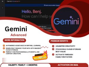 Google Gemini Subscription + 2TB Cloud Storage